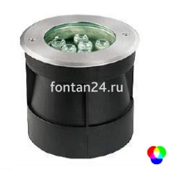 Встраиваемый LED-прожектор 9-диодный 12/24VDC IP67, Д=160 мм RGB Встраиваемый LED-прожектор 9-диодный 12/24VDC IP67, Д=160 мм RGB
