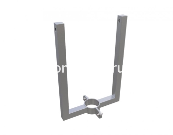 Кронштейн для 2 прожекторов, нерж. сталь (хомут 65)