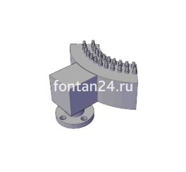 Фонтанная насадка Foamy Column Jet Quarter, R=0,23 м, DN50, 23x6 мм, нерж. сталь